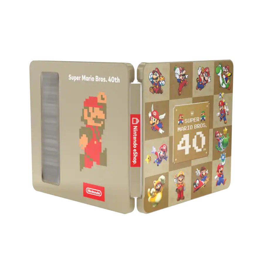 Super Mario Bros 40th Anniversary $100 Nintendo eShop Gift Card in a Collectible Case