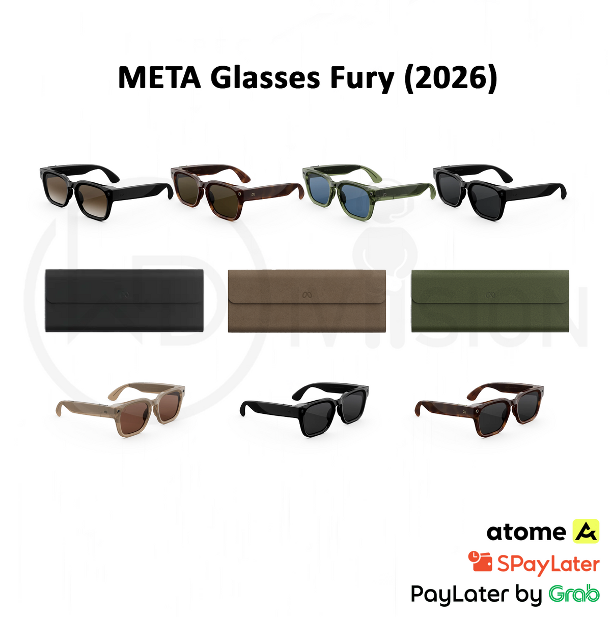 Meta Glasses Fury 2026 Standard / Adjustable Bridge / Clear Polarized Transitions lenses