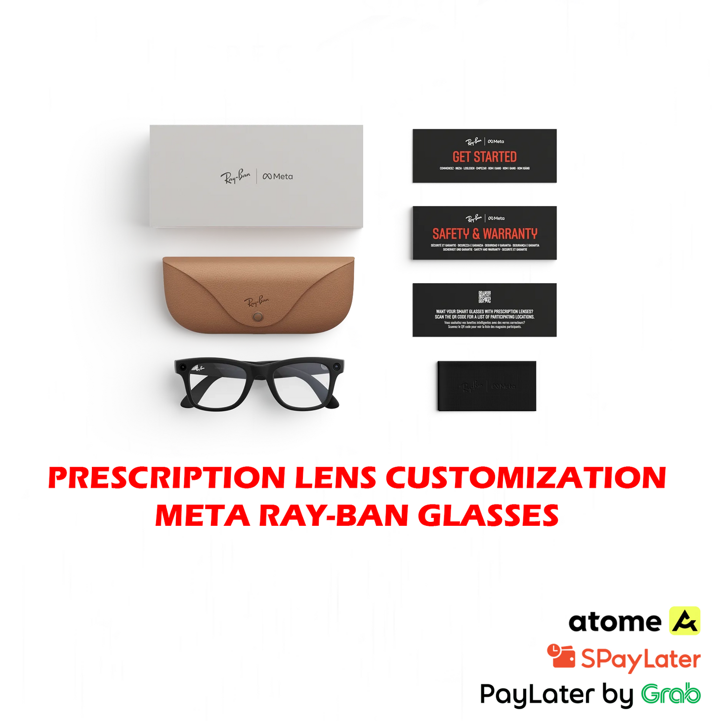 Official Prescription Lens for Ray-Ban Meta Wayfarer Headliner Skyler Standard Large ( Gen 2 )