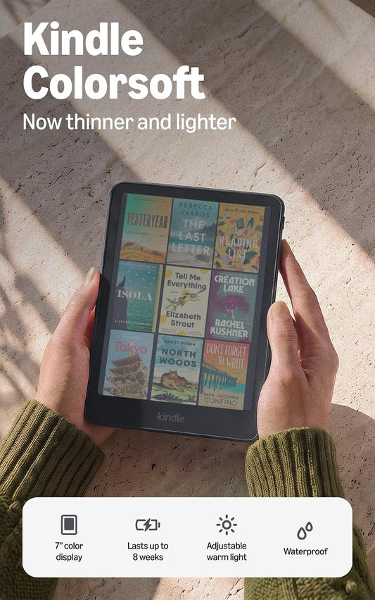 Official Amazon Kindle Colorsoft 16GB (newest model), Now thinner and lighter, 7" color display, warm light, Graphite