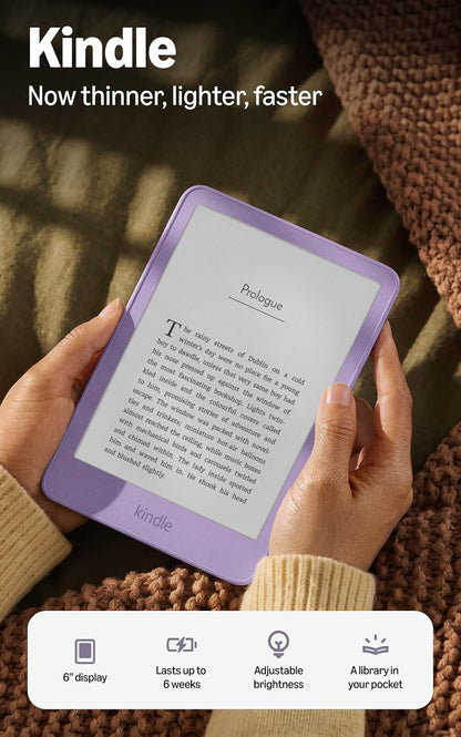 Official Amazon Kindle 16GB (newest model), thinner, lighter, faster, 6 display - Ube Graphite / With or without Ads