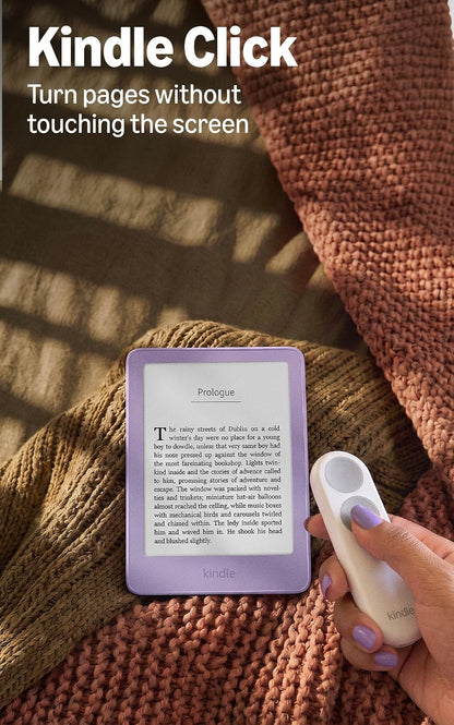 Amazon Kindle Device Click Bluetooth Page-Turn Remote ( 2024 Release & Onward ) Brightness Controls, USB-C Rechargeable