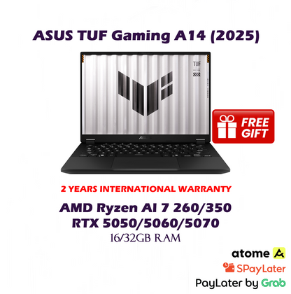 [2025] ASUS TUF Gaming A14 Laptop / AMD Ryzen AI 7 260 or 350 / RTX 5050 or 5060 or 5070