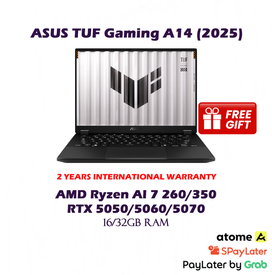 [2025] ASUS TUF Gaming A14 Laptop / AMD Ryzen AI 7 260 or 350 / RTX 5050 or 5060 or 5070