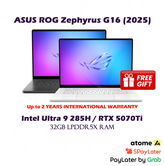 [2025] 1TB/2TB SSD ASUS ROG Zephyrus G16 16" OLED Gaming Laptop / Intel Core Ultra 9 285H  / 32GB RAM / RTX 5070Ti