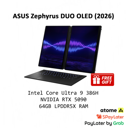 [2026] 2TB SSD ASUS ROG Zephyrus Duo OLED Gaming Laptop / Intel Ultra 9 386H / 64GB LPDDR5X RAM / RTX 5090