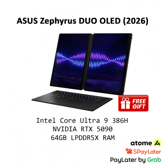 [2026] 2TB SSD ASUS ROG Zephyrus Duo OLED Gaming Laptop / Intel Ultra 9 386H / 64GB LPDDR5X RAM / RTX 5090