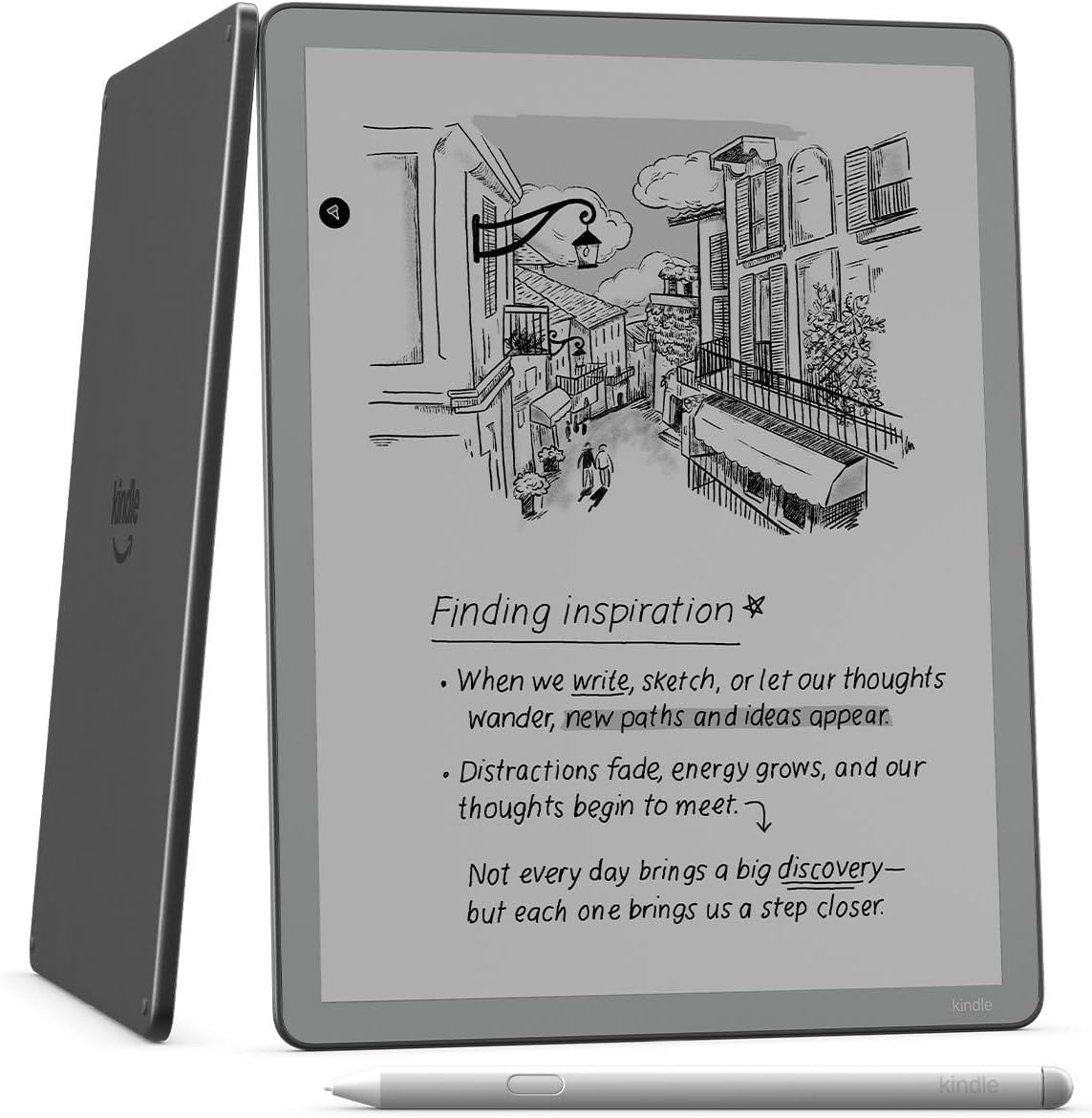 [2026] Amazon Kindle Scribe without Front Light 16GB (newest model) — 11” paper-like display — One notebook to replace them all — Write in notebooks, documents, and books. Includes Premium Pen - Graphite
