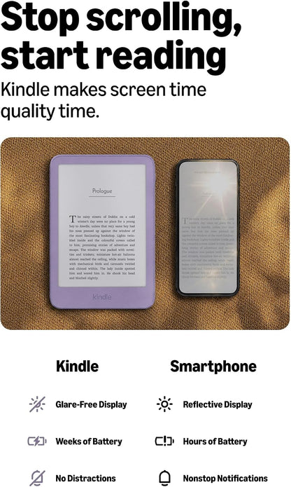 Official Amazon Kindle 16GB (newest model), thinner, lighter, faster, 6 display - Ube Graphite / With or without Ads