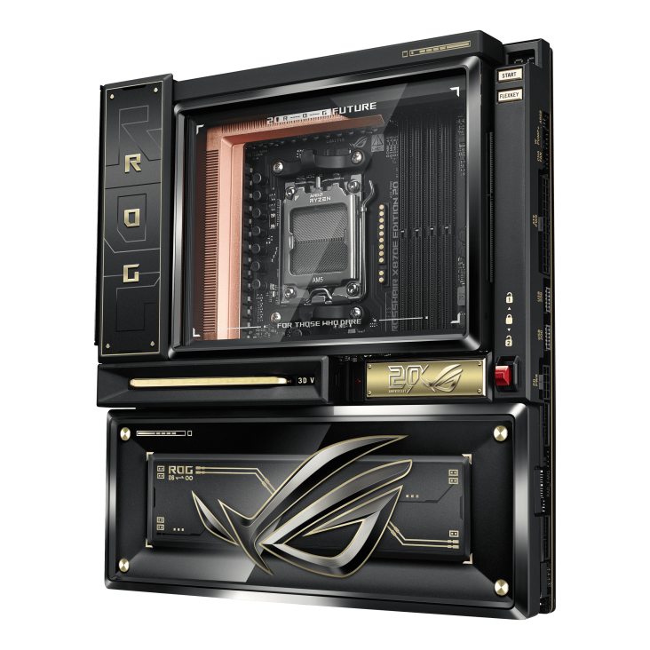 ASUS ROG 20th Edition Crosshair X870E (Socket AM5) ATX DDR5 Motherboard with Integrated ROG RYUJIN 360 - 20 Anniversary