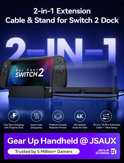 Official JSAUX Dock Adapter Stand for Nintendo Switch 2