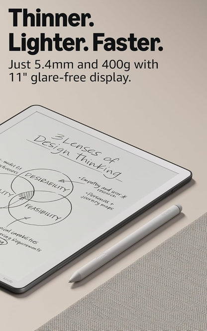 [2025] 3rd Gen Amazon Kindle Scribe 32GB 64GB (newest model) 11” paper-like display front light + Premium Pen - Graphite
