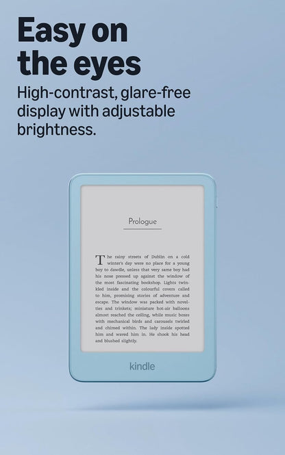 Official Amazon Kindle 32GB (all-new), thinner, new aluminum design, 6 display, without Lockscreen Ads, Alpine Sky Seaglass Green