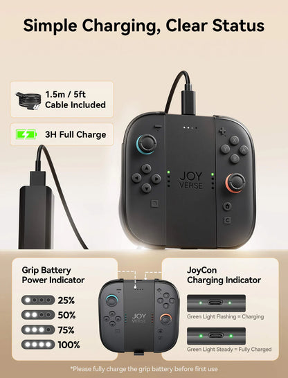 Official JSAUX Joy-Con All Arounder - GripCase with Travel Cover for Nintendo Switch 2