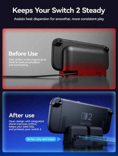 Official JSAUX Dock Adapter Stand for Nintendo Switch 2