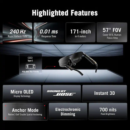ASUS ROG XREAL R1 Edition 20 Gaming AR Glasses for ROG Ally , PC and Console - 20th Anniversary
