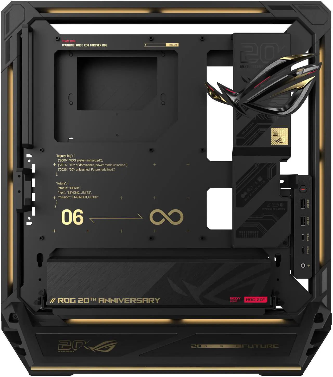 ASUS ROG GR20 Edition 20 Premium Open-Frame PC Gaming Case - 20th anniversary 20 Years