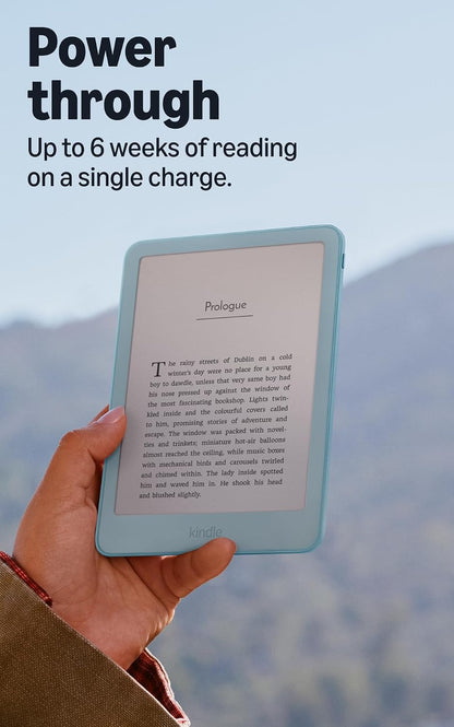 Official Amazon Kindle 32GB (all-new), thinner, new aluminum design, 6 display, without Lockscreen Ads, Alpine Sky Seaglass Green