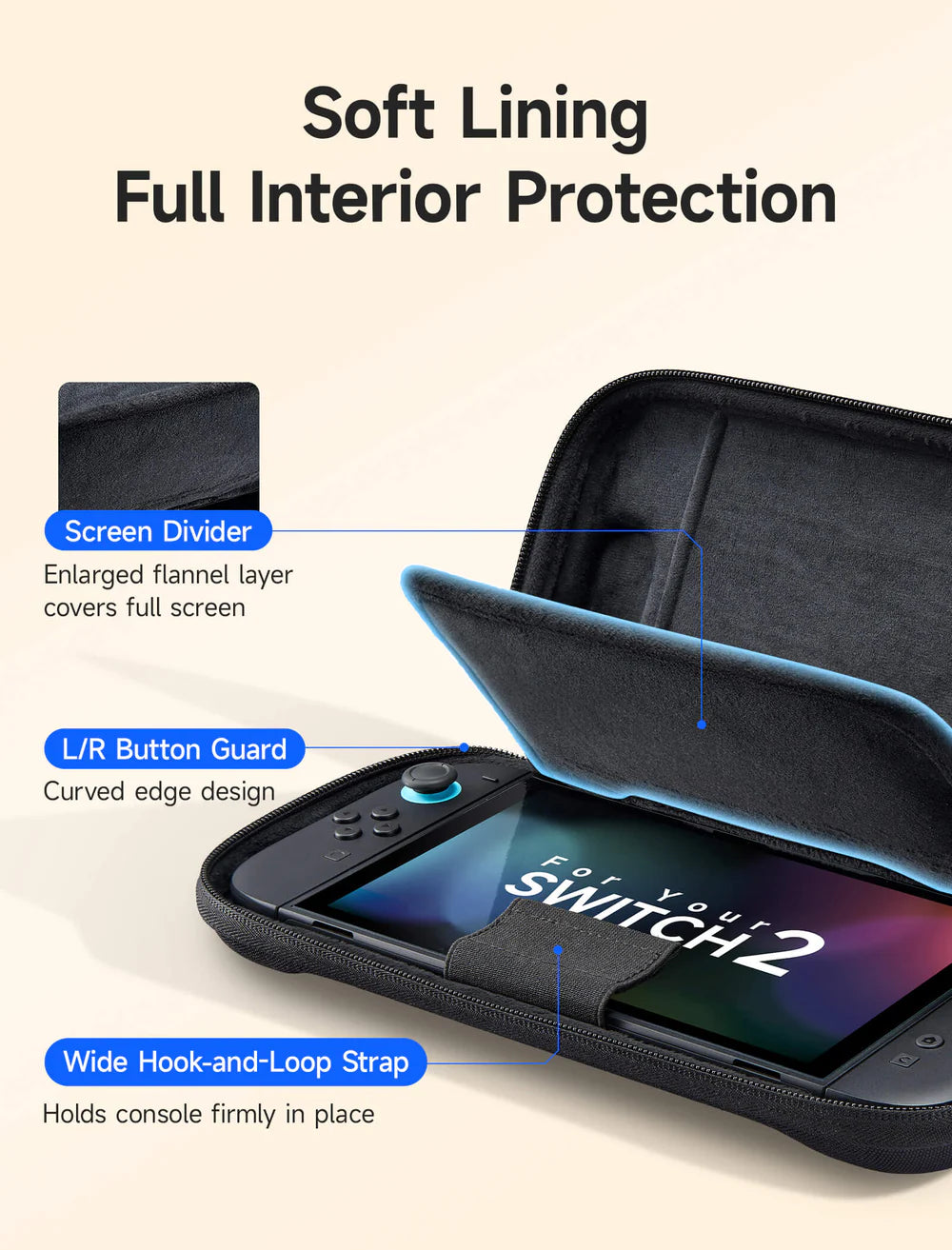 Official JSAUX FlexForm Series Carrying Case for Nintendo Switch 2