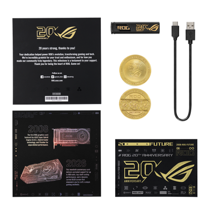 ASUS ROG 20th Anniversary Astral NVIDIA GeForce RTX 5090 32GB GDDR7 Graphics Card - Curved AMOLED Display / Edition 20