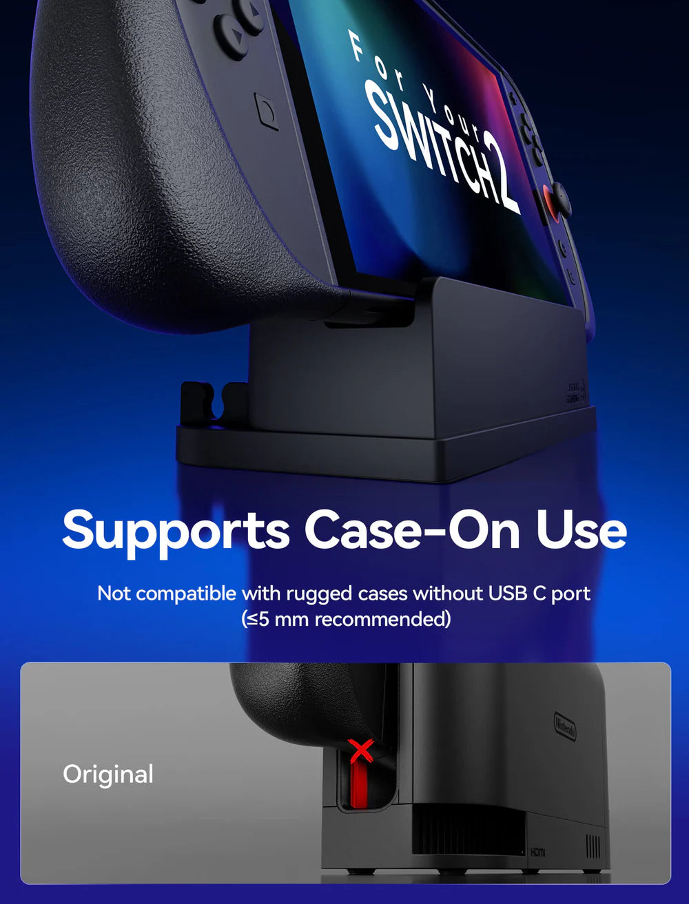 Official JSAUX Dock Adapter Stand for Nintendo Switch 2