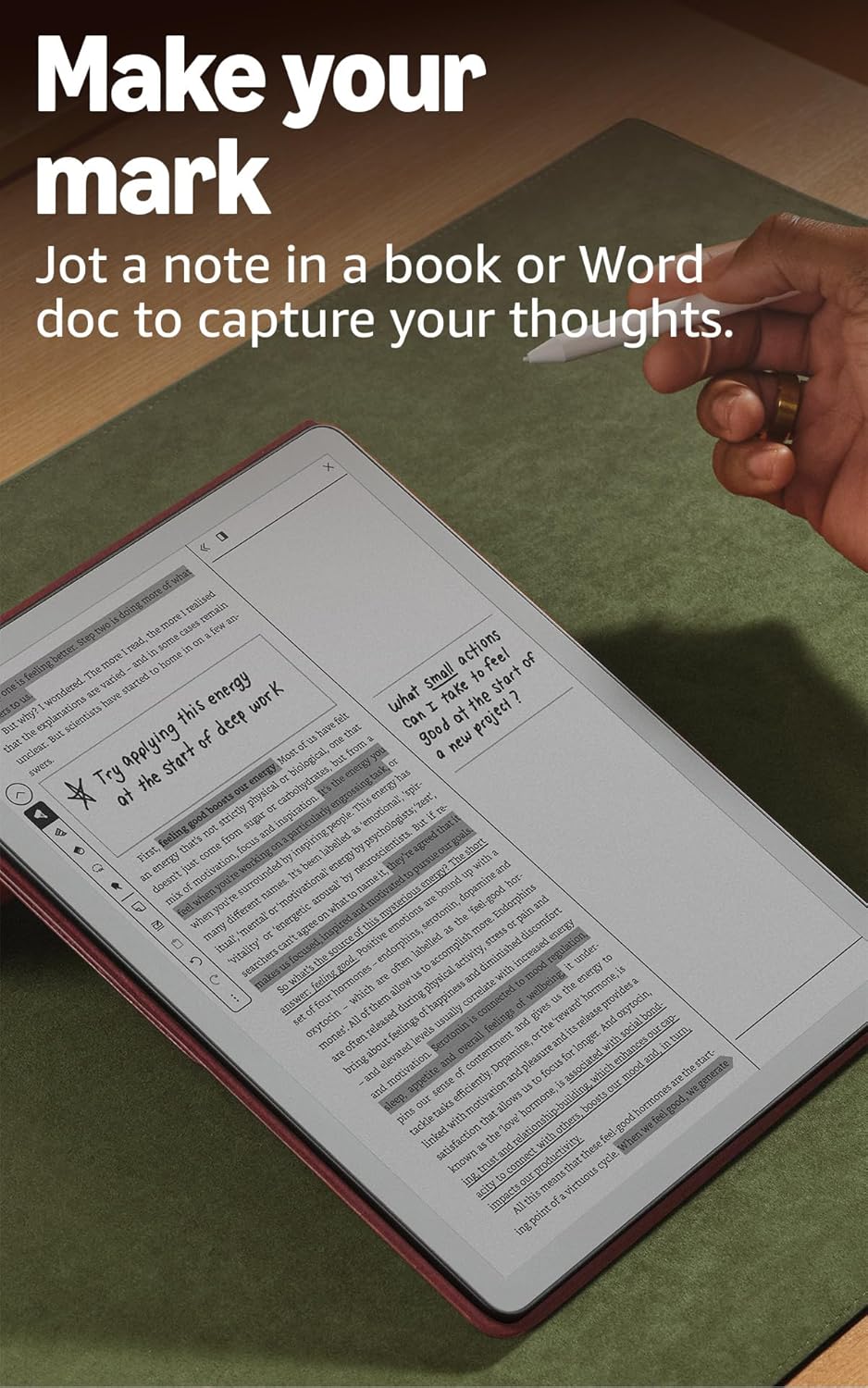 [2026] Amazon Kindle Scribe without Front Light 16GB (newest model) — 11” paper-like display — One notebook to replace them all — Write in notebooks, documents, and books. Includes Premium Pen - Graphite