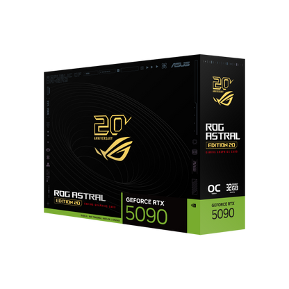 ASUS ROG 20th Anniversary Astral NVIDIA GeForce RTX 5090 32GB GDDR7 Graphics Card - Curved AMOLED Display / Edition 20