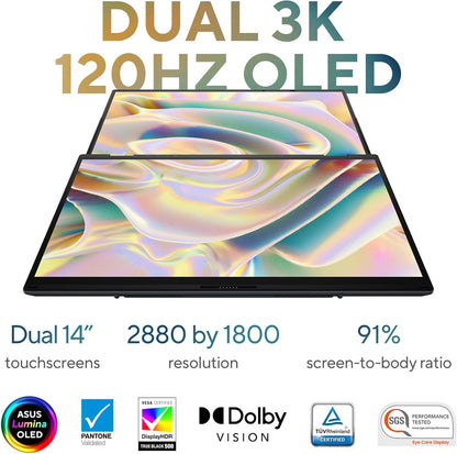 1TB / 2TB SSD ASUS Zenbook Duo 14" OLED 3K 120Hz Touchscreen Laptop - Intel Ultra 7 9 155H 185H 285H - 16GB 32GB RAM