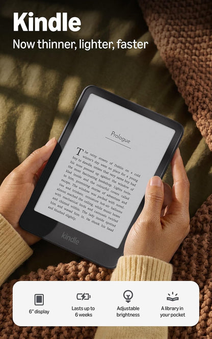 Official Amazon Kindle 16GB (newest model), thinner, lighter, faster, 6 display - Ube Graphite / With or without Ads