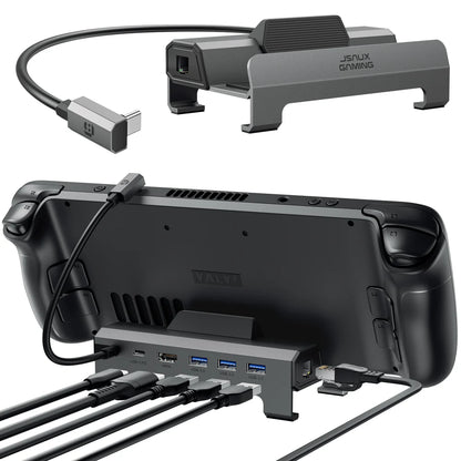 Official JSAUX 6-in-1 Docking Station Dock Valve Steam Deck OLED / ASUS ROG XBOX ALLY & X / Lenovo Legion Go 2 / MSI
