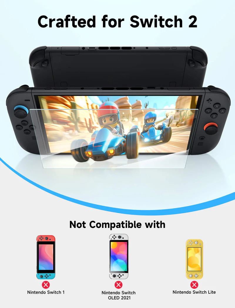 Official JSAUX HD Tempered Glass Screen Protector for Nintendo Switch 2