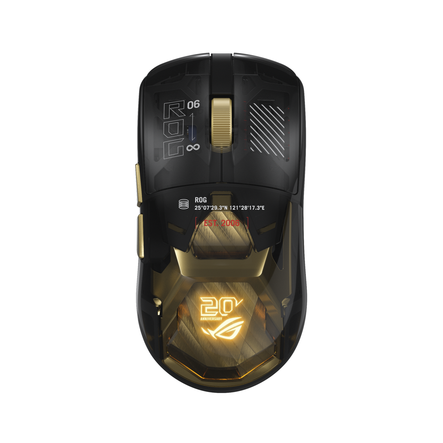 ASUS ROG Harpe II Extreme Edition 20 - Wireless Esports Gaming Mouse / 24K Gold Plated / Gold Black / 20th Anniversary 20 Years