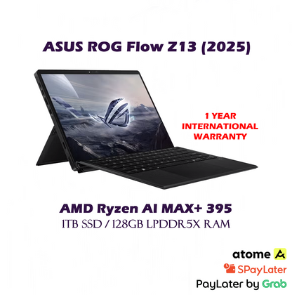 [SG Warranty] ASUS ROG Flow Z13 2025 GZ302 Gaming Laptop - AMD Ryzen AI MAX+ 395 / 128GB LPDDR5X RAM / Wi-Fi 7 / 1TB SSD