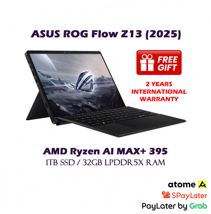 [SG Warranty] ASUS ROG Flow Z13 2025 GZ302 Gaming Laptop - AMD Ryzen AI MAX+ 395 / 32GB LPDDR5X RAM / Wi-Fi 7 / 1TB SSD