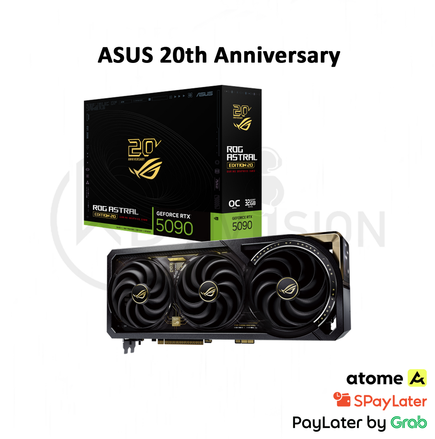 ASUS ROG 20th Anniversary Astral NVIDIA GeForce RTX 5090 32GB GDDR7 Graphics Card - Curved AMOLED Display / Edition 20