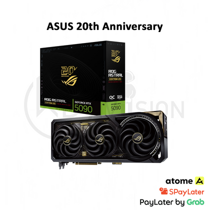 ASUS ROG 20th Anniversary Astral NVIDIA GeForce RTX 5090 32GB GDDR7 Graphics Card - Curved AMOLED Display / Edition 20