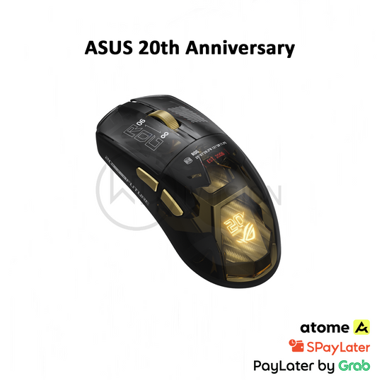 ASUS ROG Harpe II Extreme Edition 20 - Wireless Esports Gaming Mouse / 24K Gold Plated / Gold Black / 20th Anniversary 20 Years