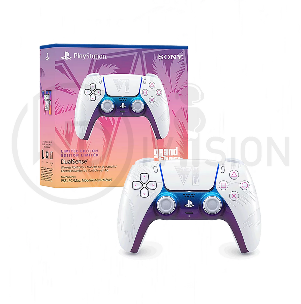 Playstation DualSense Wireless Controller Grand Theft Auto VI Black / White Limited Edition - PS5 5 , PC / GTA 6