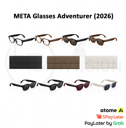 Meta Glasses Adventurer 2026 Standard Large / Adjustable Bridge / Clear Polarized Transitions lenses