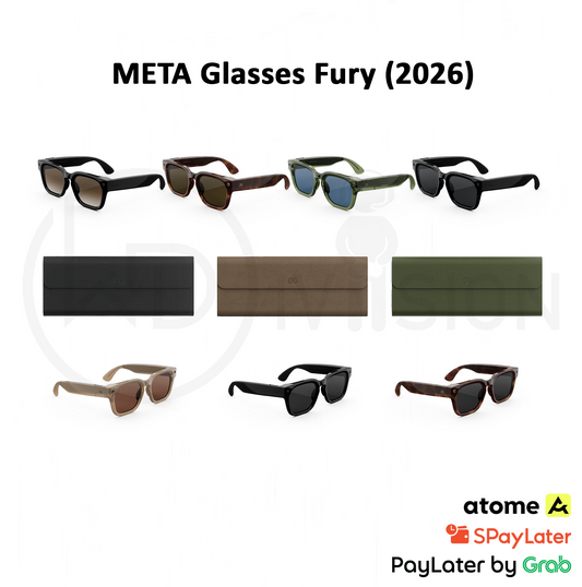 Meta Glasses Fury 2026 Standard / Adjustable Bridge / Clear Polarized Transitions lenses