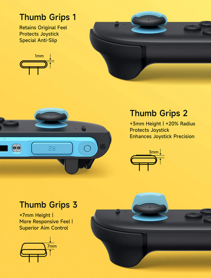 Official JSAUX Multi-Mode Joystick Cap and Thumb Grip with Lever Guard Set for Nintendo Switch 2