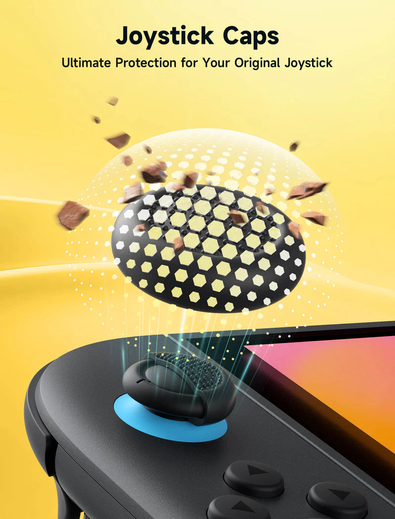 Official JSAUX Multi-Mode Joystick Cap and Thumb Grip with Lever Guard Set for Nintendo Switch 2