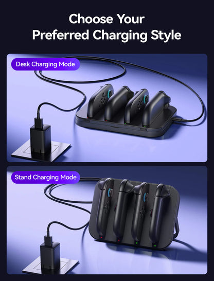 Official JSAUX Joy-Con Portable Charging Station for Nintendo Switch 2