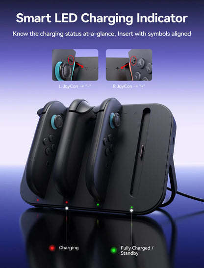 Official JSAUX Joy-Con Portable Charging Station for Nintendo Switch 2