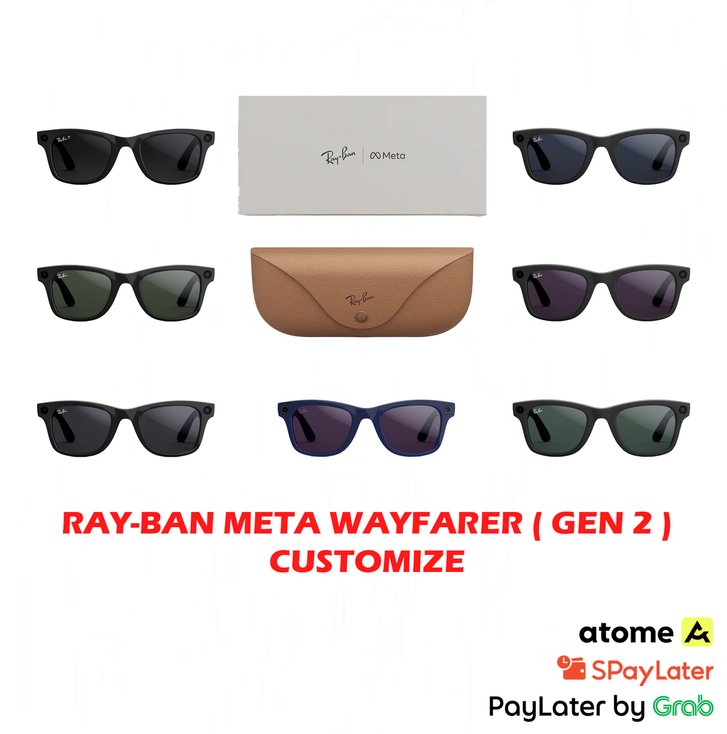[Customise] Ray-Ban Meta Wayfarer Standard Large ( Gen 2 ) - Polarized Transitions lenses
