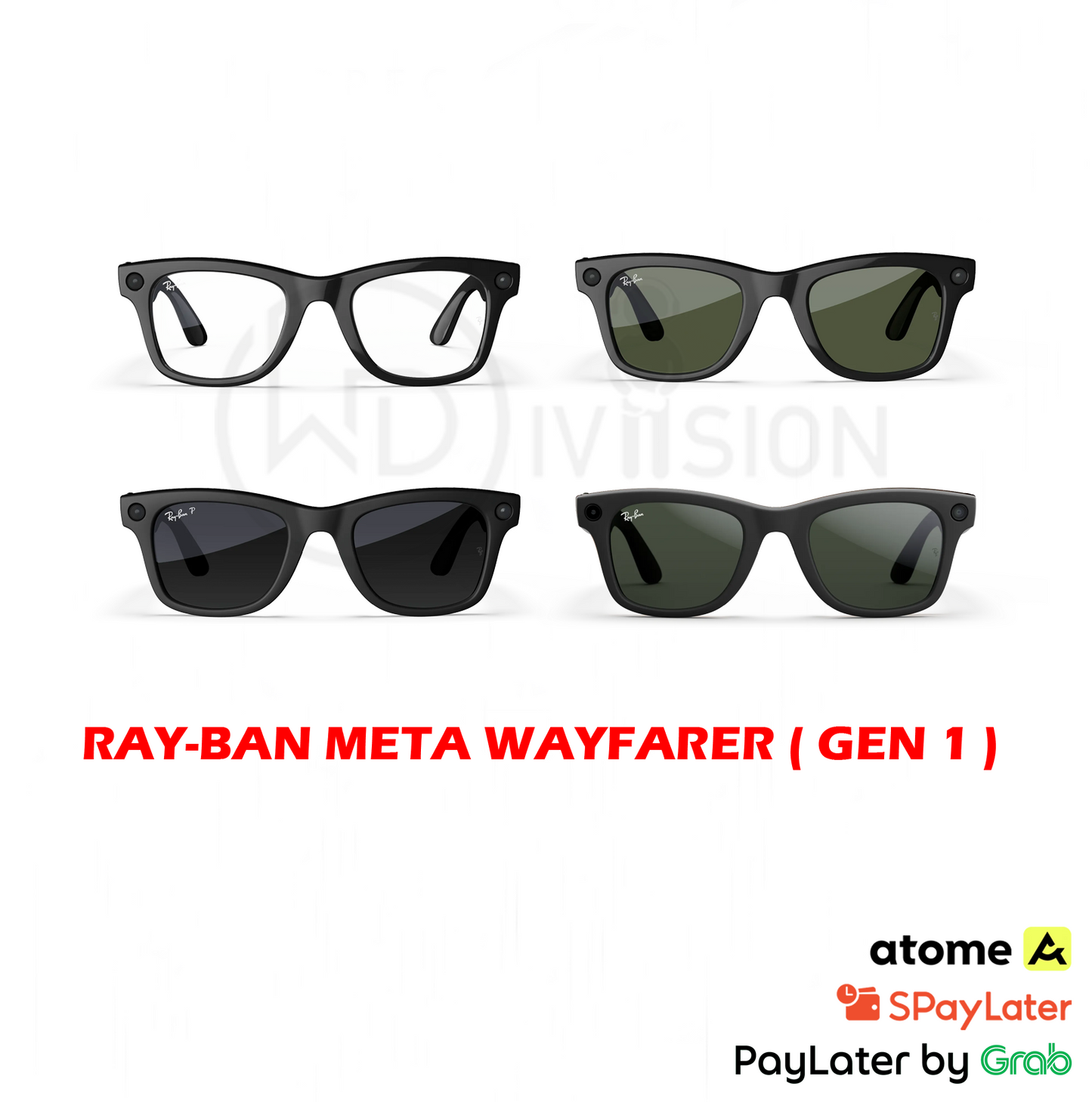 Official META Ray-Ban Meta Wayfarer Standard Large ( Gen 1 ) - Polarized Transitions
