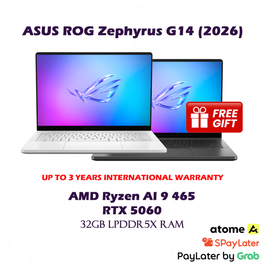[2026] 1TB SSD ASUS ROG Zephyrus G14 14" OLED Gaming Laptop / AMD Ryzen AI 9 465 / 32GB LPDDR5X RAM / RTX 5060